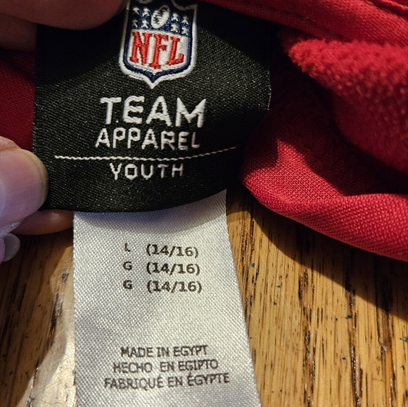Nfl Team Apparel Atlanta Falcons Red Hoodie Youth Large - Picture 4 of 7